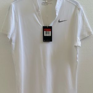 Nike Golf Women’s Short Sleeved White DRI-FIT Golf Shirt